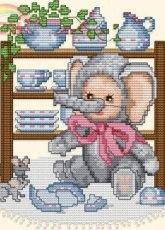 Ellen Maurer Stroh EMS - Elephant Baby in China-shop, Fox Baby in Barnyard