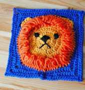 Maggie Menzel-Lion Afghan Square-Free Pattern