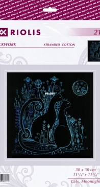 Riolis 2173 - Cats. Moonlight - Blackwork XSD