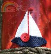 Lily Sugar n Cream-Sailboat Dishcloth -Free