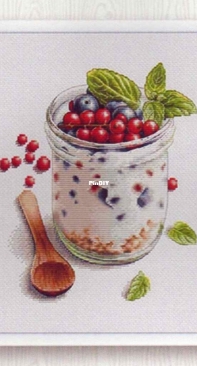Rose Three Cross Stitch - ZZ514 Glass of Yogurt