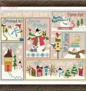 Lizzie Kate - Flip-It - 6 Fat Men + Border F110 Snowed In, F111 Snow House, F112 Snow Friends, F113 Snow Fun, F114 Let It Snow, F115 Snow Day PCS