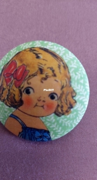 painting on silk brooch
