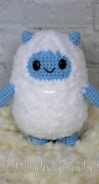 Left Handed Crocheter - Jennifer Adams - Yowie the Yeti