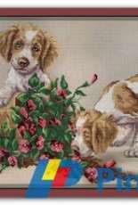 M.P. Studio PK-332 - Dogs with Flower Pot