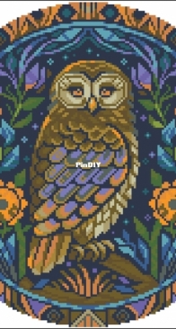 Stitching Land Club - Art Nouveau Owl XSD