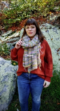 Bubblegum Brioche Scarf by Lindsey Faciane - Free