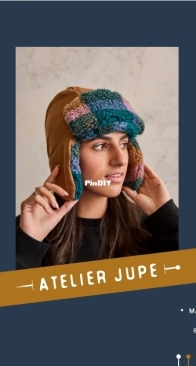 Atelier Jupe - Eva and Petra - Marly Hat - Sizes S-L - English, French, Dutch