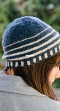 Up & About Striped Beanie by Churchmouse Yarns and Teas - Free