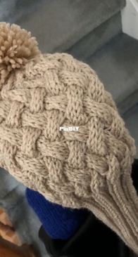 Basketweave Driver Golf Headcover by Kristina K. Miller - Free