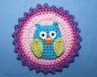 Haakmuts - Owl on Button - Uiltje op button - Dutch - Free