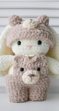 Crochetcalls - Bunny in a bear/frog costume - English