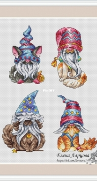 Gnomes Cats by Elena Lartsova