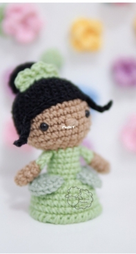 Receitas Carneirinho - Izabel Carneiro - Princess Tiara Finger Puppet - Dedoche Princesa Tiana - Portuguese