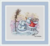Mouse and Snowman by Anna Petunova
