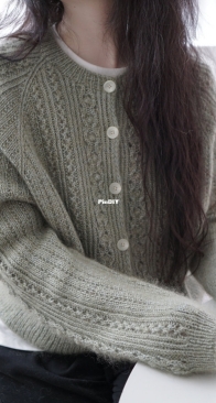 Sweet Stripe Cardigan by Manmi Choi
