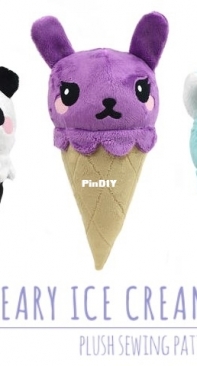 Sew Desu Ne? - Choly Knight - Beary Ice Cream Plush Sewing Pattern - Free