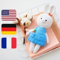 Happy Dolls Handmade - Lucy Magic Pattern - Julia /Kate - Negovorina - Bunny Lily - English,  German and French