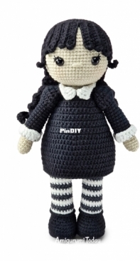 Amigurumi Today - Unknown Designer - Wednesday Doll - Free
