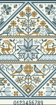 Modern Folk Embroidery A Sampler Garden XSD + PCS