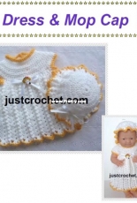 Just Crochet - Heather Davidson - JC145DO Dress and Mop Cap