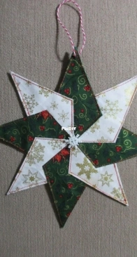 Patchwork Star Ornament for Christmas