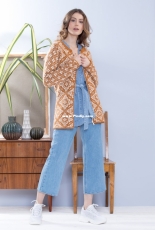 Dale Gull 376-07 Ingeborg lang jakke by Dale Garn– Norwegian – free
