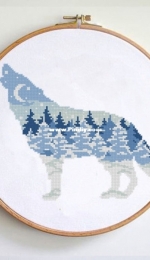 Oh My Stitches - Winter Woodland Wolf