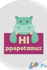 Daily Cross Stitch - HI-ppopotamus
