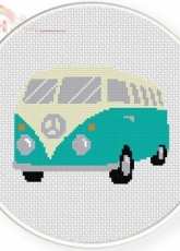 Daily Cross Stitch - Hipster Van