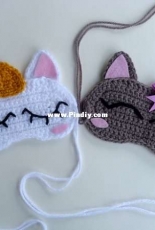 Ginger Peachy - Amy Yarbrough - Cat and Unicorn Sleep Masks - Free