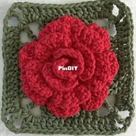 Made by Lisek - Anna Lisek - Roses Granny Squares