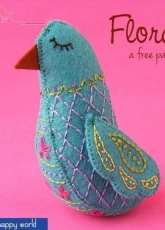 Shiny Happy World- Wendi Gratz- Flora, the spring bird -   free