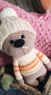 Massima design - Olga Povzun - Ольга Повзун - Teddy bear in a hat - Медвежонок в шапке - Russian