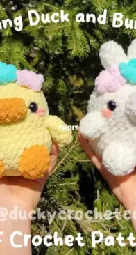 Ducky Crochet Co - El Moon - Spring Duck Bunny