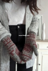 Stone Fruit Mittens by Audrey Borrego - English, French - Free