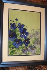 Violets, mixed technique