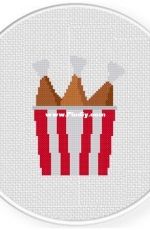 Daily Cross Stitch - Chicken Bucket