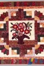 Earthtones Bouquet Quilt by Virginia Robertson-Free