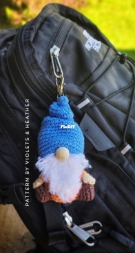 Violets and Heather - Heather Kumpf - Traveling Gnome Backpack Charm