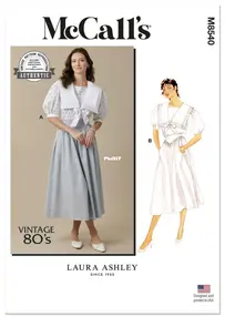 McCalls - M8540 Vintage 80s Misses Top and Skirt - Sizes 6-14