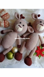 Knittoypatterns - Natalya Solovjeva - Natalia Solovieva - Reindeer
