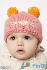 Cute as a Kitten Hat by Caron Design Team - Free