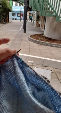 I did some knitting yesterday while waiting