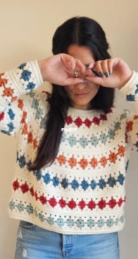 Colores Santos Crochet - Gisela Elizabeth Cejas - Sweater Charlotte - Mi Sweater Charlotte - Spanish