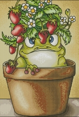Frog in a Flower Pot by Nadezhda Kazarina