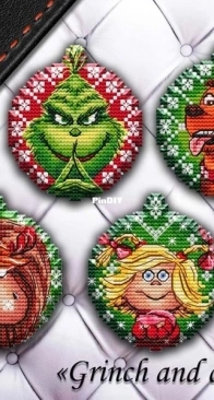 Grinch and Co Christmas Baubles by Tatjana Bobosko XSD