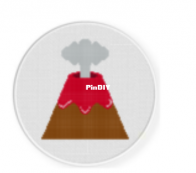 Daily Cross Stitch - Volcano