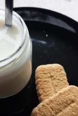 Yogurt and cookies