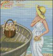 Cuadros 31  Girl at the lake